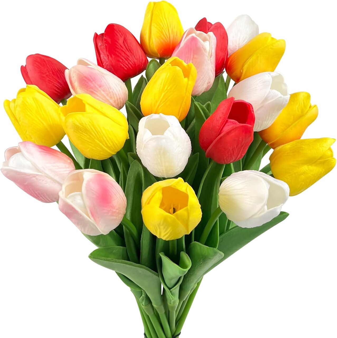 20 Pcs Multi-Color Real Touch Artificial Tulips – PU Faux Flowers for Wedding, Easter & Home Decorations